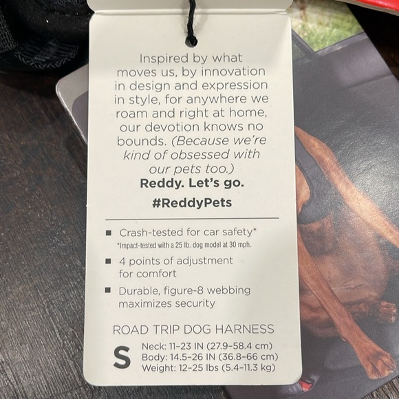 NWT Reddy Road Trip Dog Harness Sz Small *Benefits Animal Rescue*๐โโฌโค๏ธ๐โ๐ฆบ - Picture 8 of 9